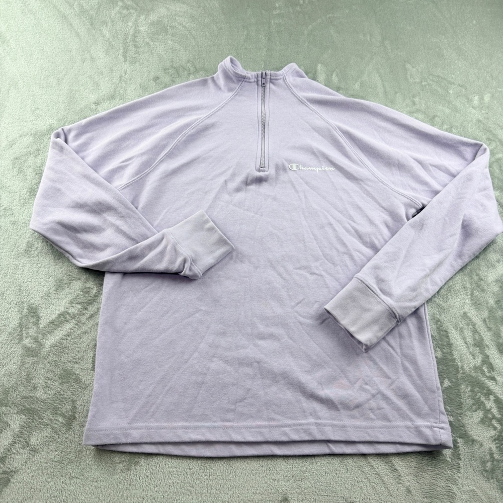 Champion Women's Small Lavender Purple Quarter Zip Pullover Sweatshirt RN15763